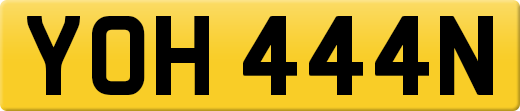 YOH 444N private number plate